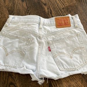 Levi jean shorts size 24. Distressed